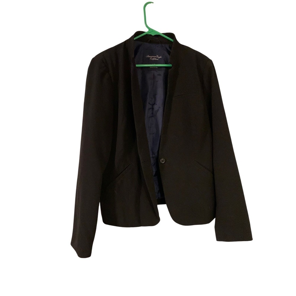 American‎ Eagle Outfitters Black Blazer Jacket Single Button Large